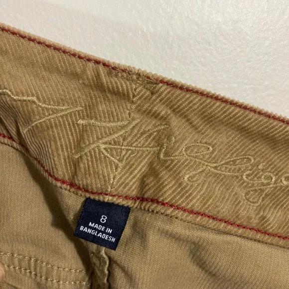 Tommy Hilfiger Corduroy Mini Skirt Women Size 8 Tan Preppy CLASSIC - Picture 8 of 10